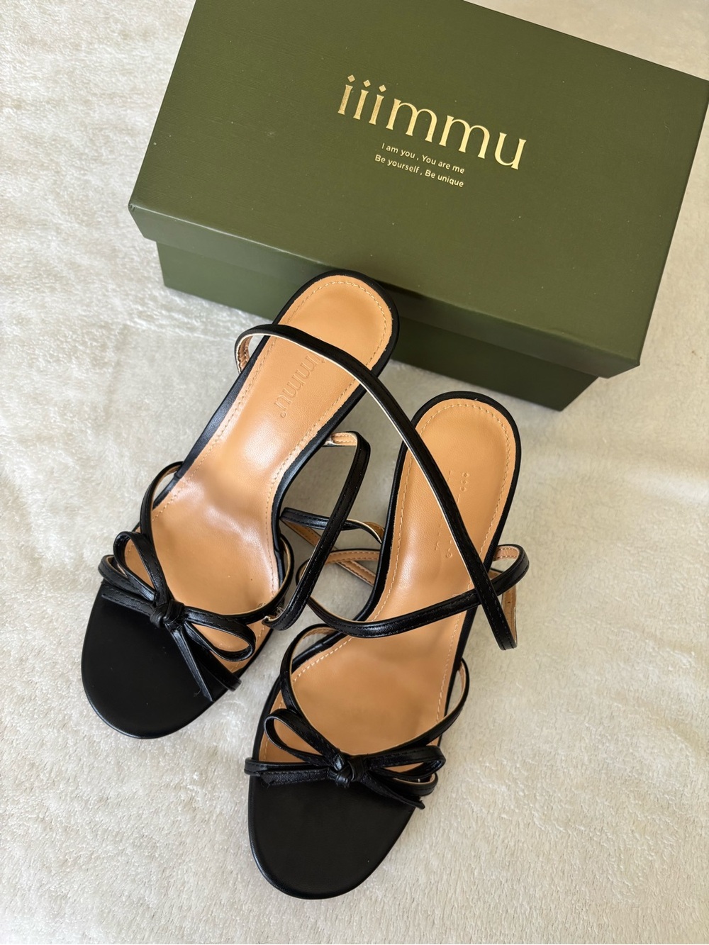 Black Bow Ankle-Strap Stiletto Sandals